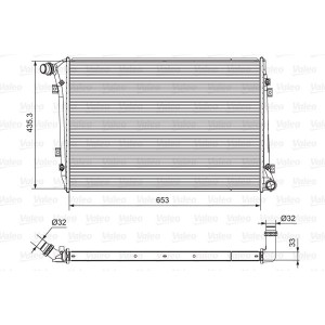 Radiator, engine cooling VALEO 701664