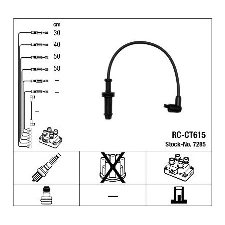 Σετ καλωδίων υψηλής τάσης NGK 7285