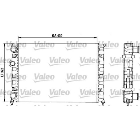 Radiator, engine cooling VALEO 730503