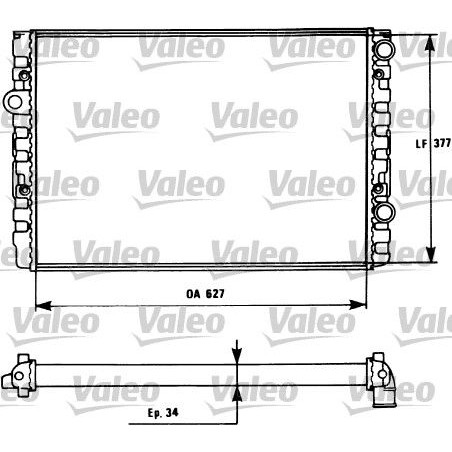 Radiator, engine cooling VALEO 731127