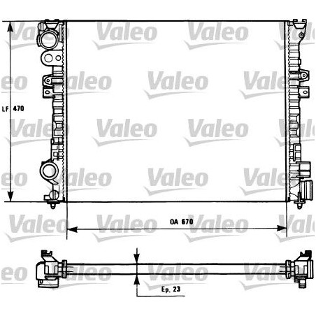 Radiator, engine cooling VALEO 731166