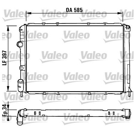 Radiator, engine cooling VALEO 731380