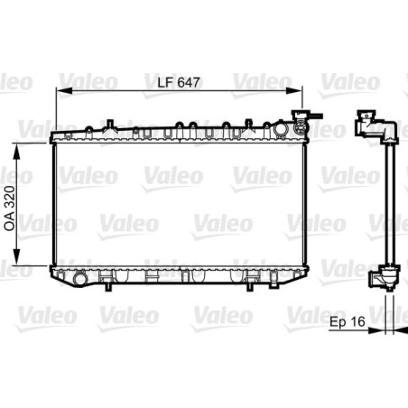 Radiator, engine cooling VALEO 731664