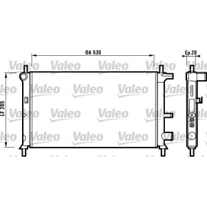 Radiator, engine cooling VALEO 731735