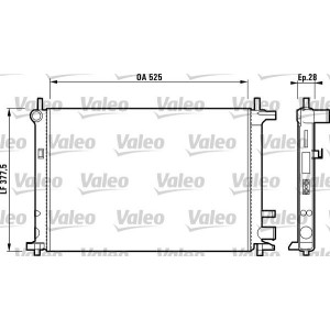 Radiator, engine cooling VALEO 731736