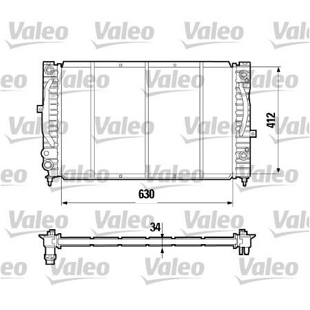 Radiator, engine cooling VALEO 731755