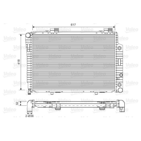 Radiator, engine cooling VALEO 731805