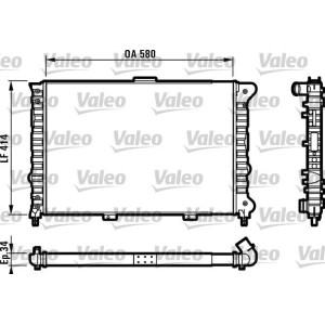 Radiator, engine cooling VALEO 732012