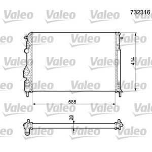 Ψυγείο, ψύξη κινητήρα VALEO 732316