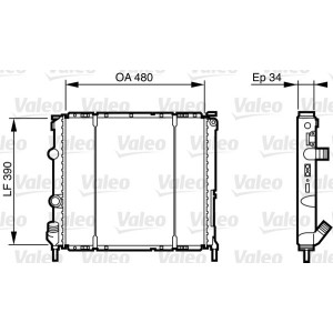 Radiator, engine cooling VALEO 732474