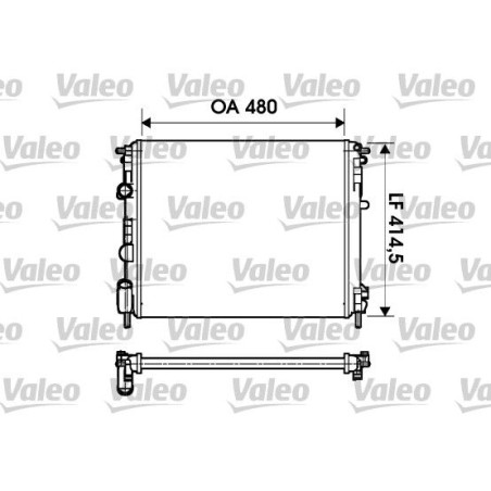 Radiator, engine cooling VALEO 732621