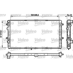 Radiator, engine cooling VALEO 732698