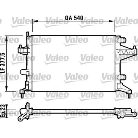 Radiator, engine cooling VALEO 732825