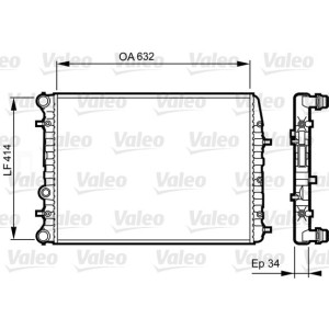 Radiator, engine cooling VALEO 732864