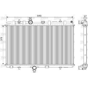 Radiator, engine cooling VALEO 733101