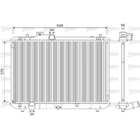 Radiator, engine cooling VALEO 733216