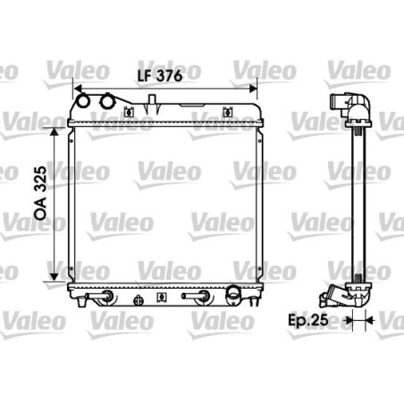 Radiator, engine cooling VALEO 734218