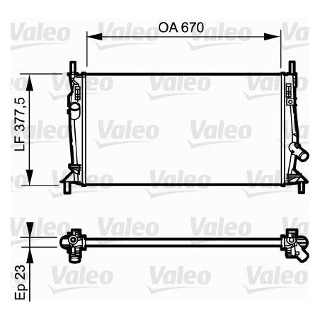 Radiator, engine cooling VALEO 734320