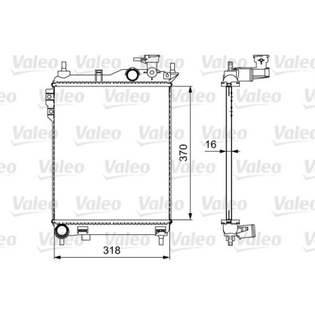 Radiator, engine cooling VALEO 734910