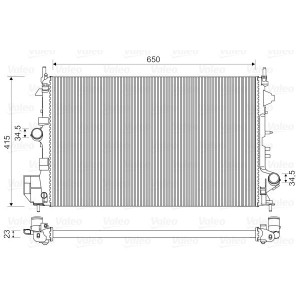 Radiator, engine cooling VALEO 734981