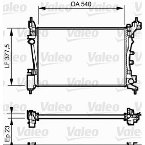 Radiator, engine cooling VALEO 735042