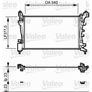 Radiator, engine cooling VALEO 735097