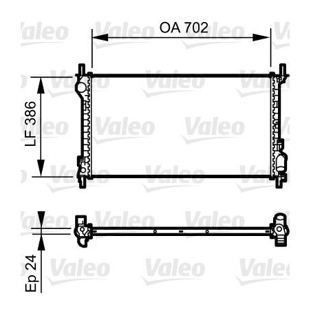 Radiator, engine cooling VALEO 735167