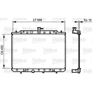 Radiator, engine cooling VALEO 735205