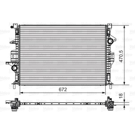 Radiator, engine cooling VALEO 735550