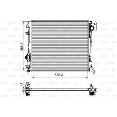 Radiator, engine cooling VALEO 735625