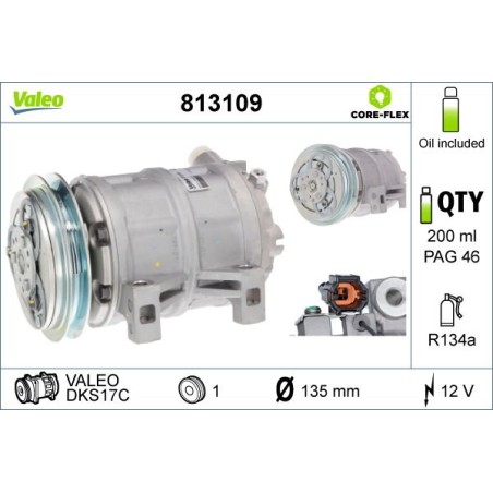 Compressor, air conditioning VALEO 813109