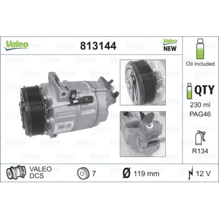 Compressor, air conditioning VALEO 813144