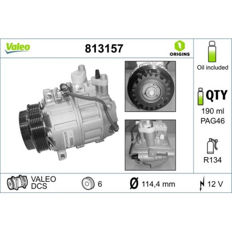 Compressor, air conditioning VALEO 813157