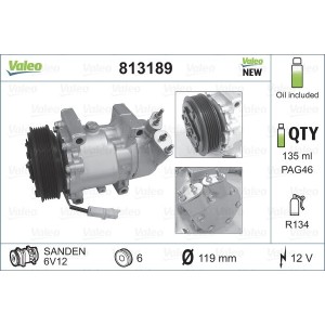 Compressor, air conditioning VALEO 813189