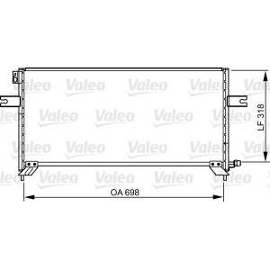 Condenser, air conditioning VALEO 814304